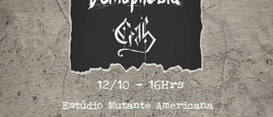 Cartaz de show no Estúdio Mutante, em Americana