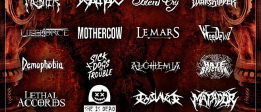 Cartaz de festival com várias bandas