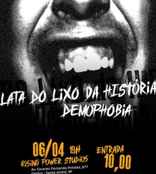 Cartaz Lata do Lixo da História, no Rising Power Studios
